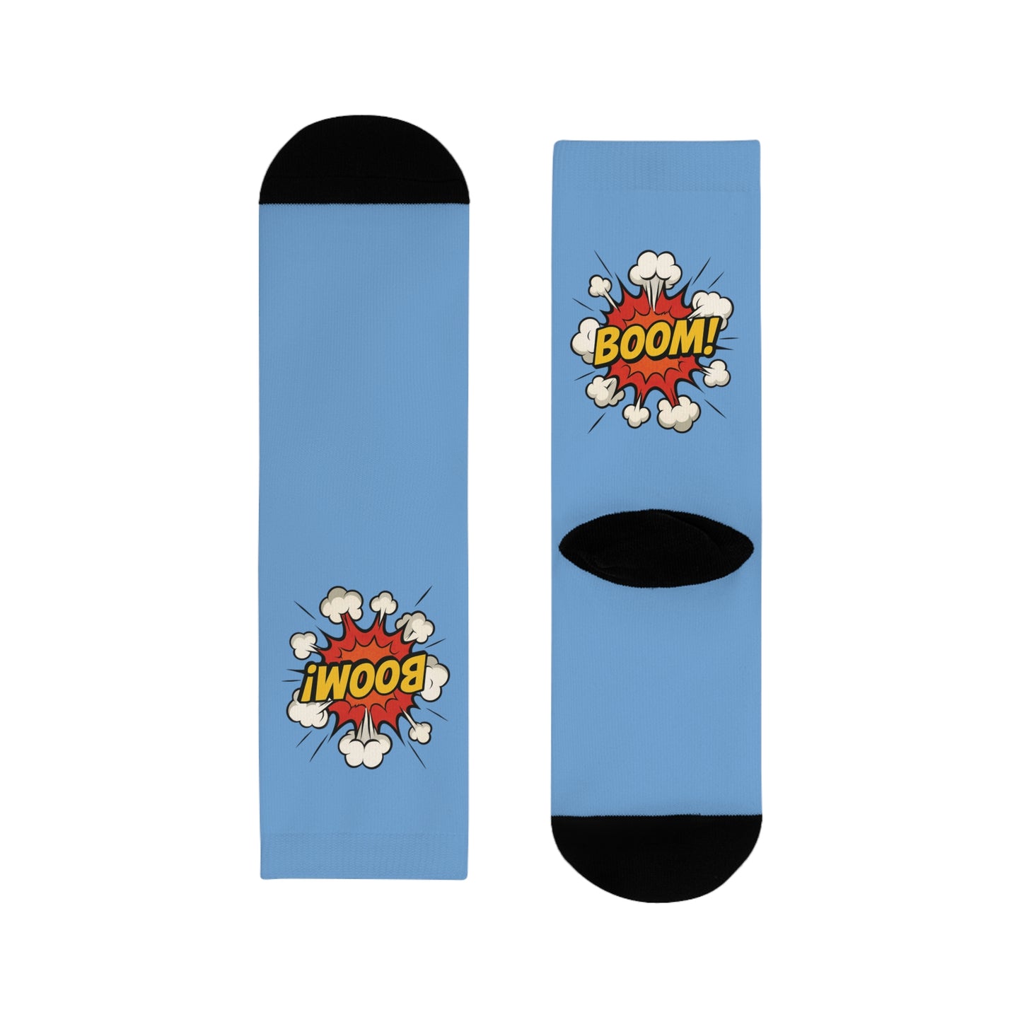Comic Explosion Crew Socks - Fun Footwear for Casual Outfits, Unique Gift for Gamers, Birthday Gift, Stylish Accessories