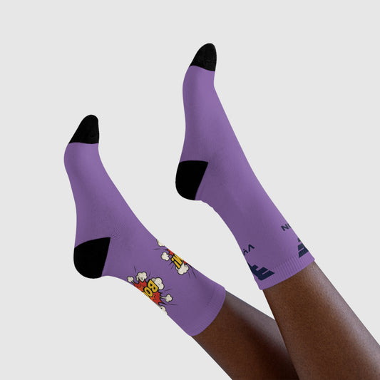Comic Explosion Crew Socks - Fun Footwear for Casual Outfits, Unique Gift for Gamers, Birthday Gift, Stylish Accessories